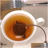 Coffee Tea Tools Sile Infuser Creativity Teapot Shape Reusable Filter Diffuser Home Teas Maker Kitchen Accessories 7 Color Dhgarden Dhshf