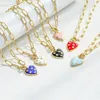 Ketens hecheng trendy eenvoudige ster hart hanger ketting voor vrouwen meisjes 18k goud vergulde kleur choker mode sieraden