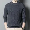 Men's Sweaters Men O-neck Thicken Cashmere Pullovers 2023 Autumn Winter Man Pure Wool Warm Sweater Jumpers