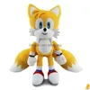 Peluches en peluche Super Sonic Hedgehog Doll Tarsnack Toy Drop Delivery Jouets Cadeaux Dh4Qt