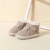 Primi camminatori Stivali da neve per bambini invernali in pelle unisex Scarpe da bambina carine per bambini in cotone caldo Sneakers con fondo morbido Bambino 231117