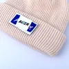 Berets herfst winter vrouwen mannen unisex gebreide skuilles muts caps hoeden vaste groene zwart witte balaclava hoed cadeausberetten