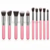 Make-up-Pinsel 10-teiliges Set Lidschatten-Concealer-Lippen-Augen-Pinsel-Kits Schwarzes Foundation-Puder-Blush-Profi-Kosmetik-Werkzeug