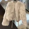 Fourrure pour femme Fausse Fourrure Automne Hiver Vison Cheveux Petit Parfum Couture Manteau En Peluche Angleterre Style Femmes Fourrure Manteau Court Mince Fausse Fourrure 231117