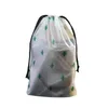 Gift Wrap 50pcs 16x20 18x25 20x30cm PE Bear Drawstring Pocket Elk Storage Bag Cherry Frosted Home Travel Carrying BagGift