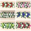 Fiori decorativi di alta qualità 50 19cm Rose Flower Row Wedding Wall e Silk Artificial Background El Decor Supplies