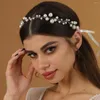 Headpieces Arrival Silver Bride Headband Pearls Jewelry Accessories Wedding Evening Party Headpiece Flower Girls First Communion Crown