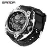 Montres-bracelets SANDA Top marque hommes montres 5ATM étanche Sport militaire montre-bracelet montre à Quartz pour hommes horloge Relogio Masculino 6024 231118