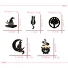 Sorcières Punk noir émail broches chapeau magique four lune chat broche sac à dos Denim épinglette Badge foncé gothique fête bijoux cadeau mode bijouxBroches black punk