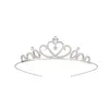 Magnifiques coiffures de mariée en cristal brillant, bandeau de couronne plaqué argent, accessoires diadèmes de mariage