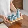 Японская печь для косточковой посуды на компонент с керамической бутылкой графин 4 выстрела бамбуковые бокалы для ресторана Sushi для Sushi