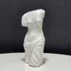 Vases Handmade White Black Gold Female Bust Art Vase Half-body Ceramic Flower Vase Tabletop Collectibles Nordic Home Living Room Decor Y23