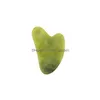 Party Favor Natural Jade Scra Board Heart Shaped Crystal Stone Facial Masr Gua Sha Boards Jades Roller Drop Delivery Home Ga Dhgarden Dhczk