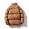 Męskie kurtki zimowe retro parkas płaszcz Mężczyzn Różne kolorowe bąbelkowe kurtka Bubble Ogólna ciepła solidna płaszcz Streetwear Faux Suede Puffer Jacket 231117