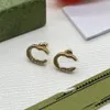 Woman Fashion Designer Earring Brand stud Earing Letter Double G Diamond Pearl Gold Hoop earring ggity For Women Trend earrings fgh