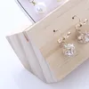 Bolsas de jóias Brincos de madeira exibem colar de anel suportes Cartões de brinco