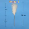 Decorative Flowers 5pcs/10pcs Per Bundle Handmade Large Pampas Flower Head About 70cm/97cm Flores Simulated Reed For Wedding Home Decoracion