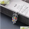 Colliers pendentif Colorf Crystal Owl Pendentif Colliers 24 pouces Collier Vendre Antique Sier Bijoux de mode N1598 Pendentifs Drop Deliver Dhkcq