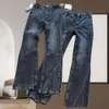 Womens Jeans Fashion Washed Worn Flared Straight Jeans Designer Pants Men Women Casual Trousers Plus Size Denim Pants