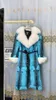 Futro dla kobiet sztuczne kobiety zima moda prawdziwa płaszcz xLong Natural Rabbit Jacket z mankietami kołnierzykami panie 231117