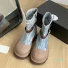 Designer femmes Denim bleu toile bottine chaussures hautes plate-forme talon en cuir hiver automne équitation Cowboy bottillons