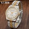 u1 Mens automatic Mechanical Watches montre de luxe full stainless steel Sapphire glass 5 ATM waterproof super luminous Diamond watch men Wristwatches