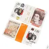 Игры-новинки Кино Деньги Великобритания Фунты Gbp Банковская игра 100 20 Notes Аутентичный выпуск фильма Фильмы Играть в поддельные наличные Казино Po Booth Реквизит Dr Dh1Sm