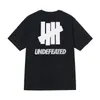 23ss Undefeated T shirt Мужские футболки Дизайнерские футболки Свободные дышащие негабаритные повседневные футболки 100% хлопок Мужчины Женщины Мягкий короткий рукав Размер США