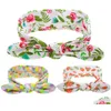 Acessórios de cabelo 36 cores bebê headbands flor faixas de algodão meninas turbante torcido nó coelho orelha floral crianças xadrez headwear drop de dhqbq