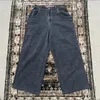 Jeans da donna JNCO Y2K Streetwear Harajuku Hip Hop Retro grafica ricamata pantaloni larghi in denim gotico a vita alta pantaloni larghi 231117