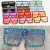 Lunettes de soleil strass nuances surdimensionnées en gros femmes marque concepteur rétro lunettes plein cristal Rectangle femme