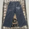 Jeans da donna JNCO Y2K Streetwear Harajuku Hip Hop Retro grafica ricamata pantaloni larghi in denim gotico a vita alta pantaloni larghi 231117