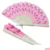 Party Favor Party Favor Women Sequin Decorated Folding Plastic Hand Dance Fans Festive Supplies Drop Delivery Home Garden Festive Part Dhxos