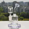 Piccola tacca viola a piattaforma in vetro di vetro bong mini bong tubi di giaccino accessori per fumo di vetro in testa nuovo olio riciclatore piattano da 14 mm a buon mercato