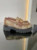 2024 Luxe designer bee loafers herfst beroemdheid met bij kleine leren schoenen platform platform damesschoenen jurk schoen dames hoge kwaliteit echt leer 35-42