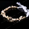 Bridal Gold / Silver Color Fleur Ruban Band Coupage de cheveux Femmes Headpice Tiara Wedding Hair Bijoux Accessoires de mode bijoux de bijoux