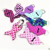 Party Favor Mini Cute Neoprene Mermaid Chapstick Er Holder Keychain Lip Gross Chapsticks Wrap Key Ring Fashion Sleeve Charms Lx0240 Dhqsi