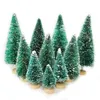 Decorazioni natalizie Mini albero Figurine Miniature Plastica Inverno Neve Ornamento Natale Festa Mestiere in resina Miniature Paesaggio Decor Forniture 231117