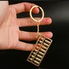 Yaratıcı Simülasyon Mini Abacus Keychain Metal Araba Anahtarlık Bagaj Dekorasyon Kolye Keyasyon Hediyesi Anahtar Zincirler