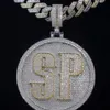 Fabriksprisanpassad VVS D Färg 18K Guldsmycken Moissanite Diamond Pendant Iced Out Hip Hop Letter Name Custom Pendant