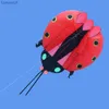 Accessoires de cerf-volant 9KM 2 ~ 5 coccinelle, pilote de levage, cerf-volant à ligne unique, cerf-volant gonflable souple, Nylon Ripstop 30D avec sac L231118