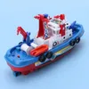 ElectricRC Bateaux Vitesse Rapide Musique Lumière Électrique Marine Sauvetage Lutte Contre L'incendie Bateau Jouet pour Enfants 230504