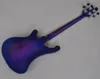 Guitare basse électrique 4 cordes corps violet avec touche en érable matériel chromé offre Logo/couleur personnaliser