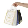 Present Wrap 10st/Pack Ramadan Kraft Paper Bag Eid Mubarak Gift Candy Väskor Islamisk muslimsk festival Happy Al-Fitr Eid Event Party Supplies 2209