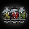 손목 시계 OLEVS 9937 휠 디자인 고품질 방수 시계 남성 스포츠 석영 스테인레스 스틸 스트랩 남성 손목 시계 Luminous 231118