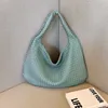 Sc marca vegan couro hobo saco artesanal tecido casual bolsa feminina grande capacidade patchwork zíper mulheres sacos de ombro 211026