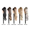 Synthetic Long Wavy Ponytail Hair Clip In Pony Tail Hairpiece For Women 27inch Claw On Ponytail Hair Extension