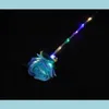 Party Favor Led Light Up Bouquet Flowers Flashing Glowing Rose Wand Sticks Deocr Valentines Day Memorial Gift Drop Delivery Dhoac