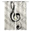 Curtain Music Notes Sheet Window Curtains For Living Room Bedroom Kitchen Modern Home Decoration Drapes Blinds