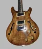 Paul Smith Hollow Body II Righteous Private Stock Satin Koa Spalted Maple Vintage Brown Guitar Double F trous, ormeau d'ormeau Incrust 258